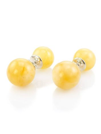 Honey Amber Stud Earrings The Paris, image 
