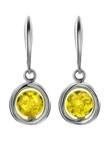 Lemon-Sparkling Amber Earrings In Sterling Silver The Flamenco, image 