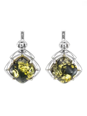 Refined Amber Silver Earrings The Astoria, image 