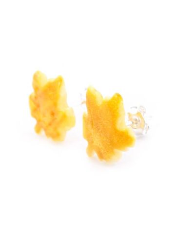 Honey Amber Stud Earrings The Maple Leaf, image , picture 5