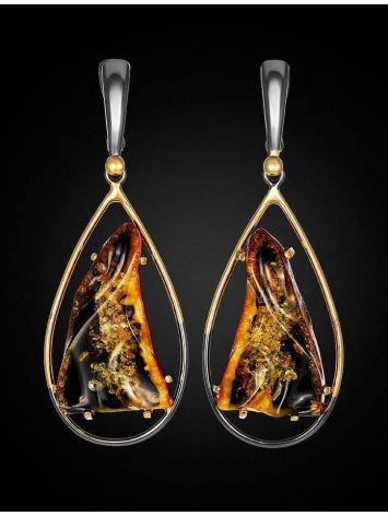 Silver Amber Dangles With Gold Plated Details The Triumph, image , picture 3