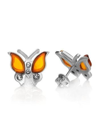 Amber Butterfly Studs The April, image , picture 3
