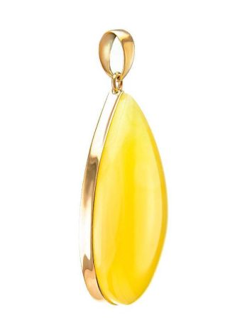Cute Honey Amber Pendant In Gold The Cascade, image , picture 3
