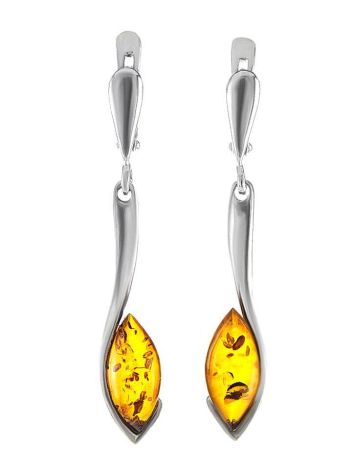 Chic Amber Dangles In Sterling Silver The Adagio, image 