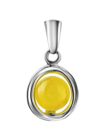 Honey Amber Pendant In Sterling Silver The Flamenco, image 