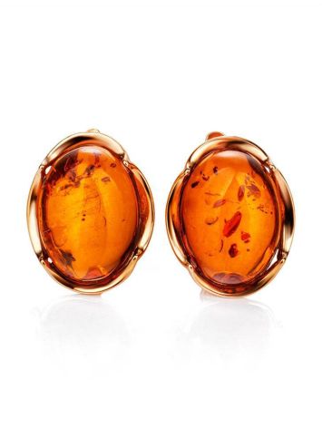 Adorable Amber Earrings In Gold-Plated Silver The Lyon, image 