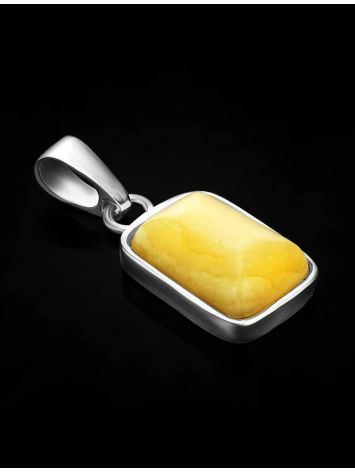Geometric Amber Pendant In Silver The Copenhagen, image , picture 2