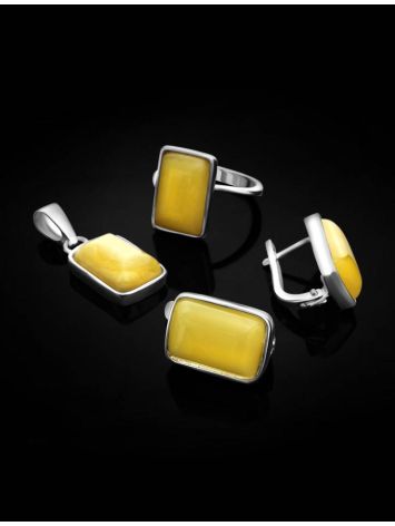 Geometric Amber Pendant In Silver The Copenhagen, image , picture 5