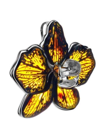 Designer Silver Amber Pendant The Orchid, image , picture 3