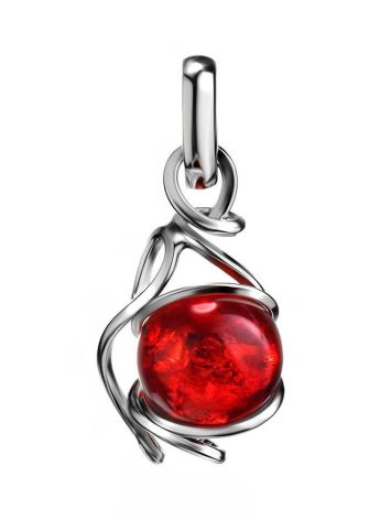 Filigree Amber Pendant In Sterling Silver The Flamenco, image 