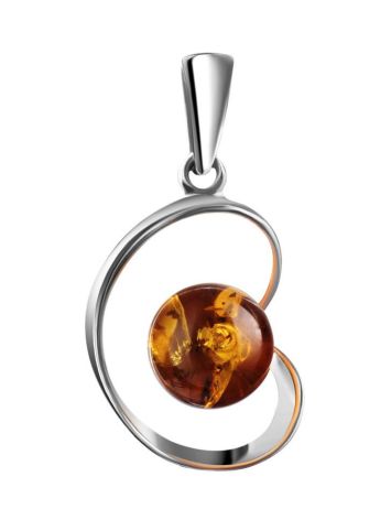 Baltic Amber Pendant In Sterling Silver The Flamenco, image 
