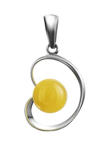 Baltic Amber Pendant In Sterling Silver The Flamenco, image 