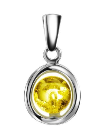 Lemon Amber Pendant In Sterling Silver The Flamenco, image 