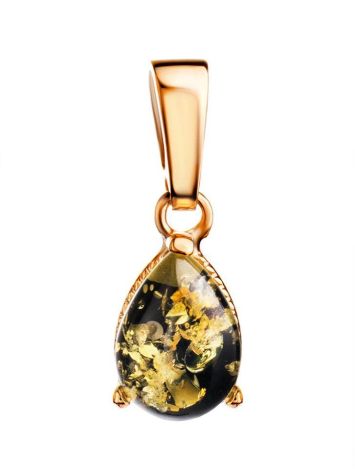 Teardrop Gold Plated Pendant With Amber The Twinkle, image 