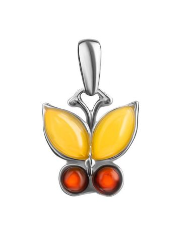 Multicolor Amber Butterfly Pendant The April, image 