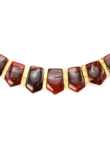 Amber Flat Beaded Necklace The Cleopatra, image , picture 5