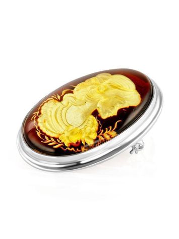 Oval Amber Brooch With Intaglio The Nymph, image , picture 4