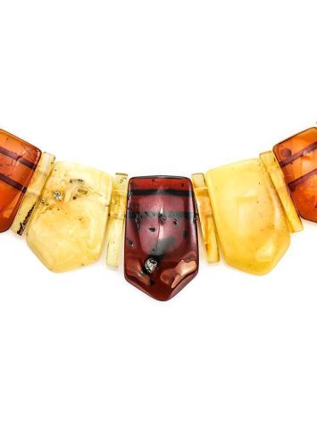 Natural Amber Flat Beaded Necklace The Cleopatra, image , picture 2