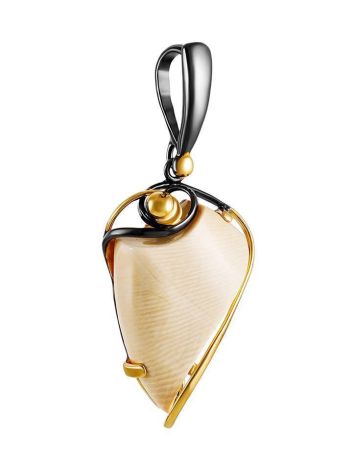 Designer Gold-Plated Pendant With Natural Mammoth Tusk The Era, image , picture 3