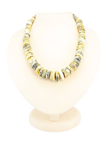 Raw Amber Beaded Necklace, image 