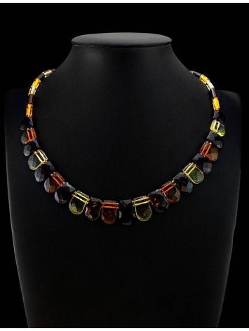 Multicolor Faceted Amber Necklace The Cleopatra, image , picture 5