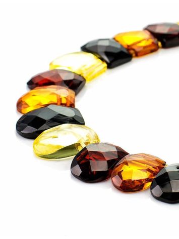 Multicolor Faceted Amber Necklace The Cleopatra, image , picture 3