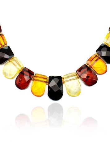 Multicolor Faceted Amber Necklace The Cleopatra, image , picture 4