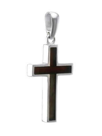 Minimalist Design Cherry Amber Cross Pendant The London, image , picture 4