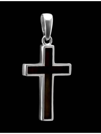 Minimalist Design Cherry Amber Cross Pendant The London, image , picture 5