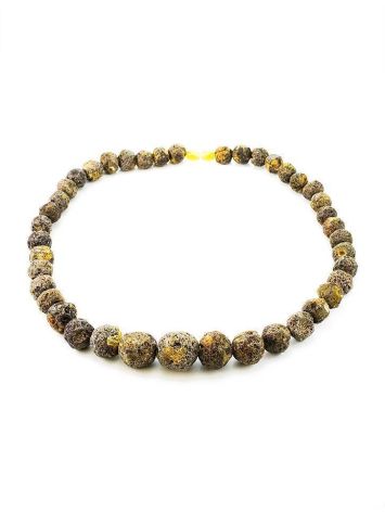 Hammer Cut Amber Beaded Necklace The Meteor, image , picture 4