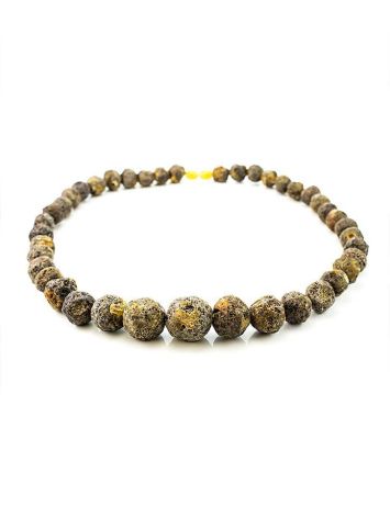 Hammer Cut Amber Beaded Necklace The Meteor, image , picture 3