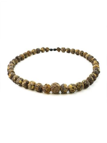 Raw Amber Ball Beaded Necklace The Meteor, image , picture 4
