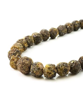 Raw Amber Ball Beaded Necklace The Meteor, image , picture 3