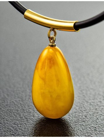 Chic Honey Amber Pendant Necklace, image , picture 2