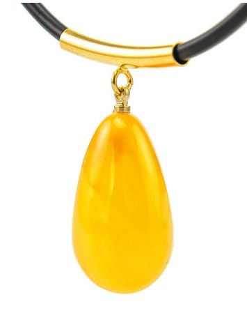 Chic Honey Amber Pendant Necklace, image , picture 4