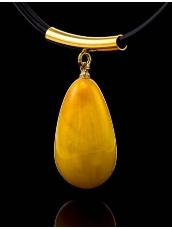 Chic Honey Amber Pendant Necklace, image , picture 5