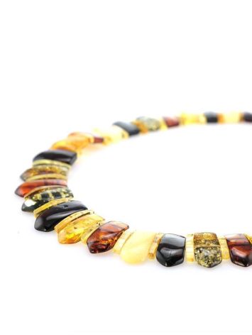Amber Flat Beaded Necklace The Cleopatra, image , picture 4