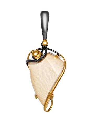 Designer Gold-Plated Pendant With Natural Mammoth Tusk The Era, image 