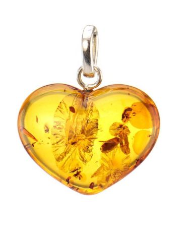 Cognac Amber Heart Pendant The Declaration, image 