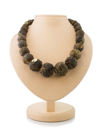 Amber Oversized Ball Beaded Necklace The Meteor, image 