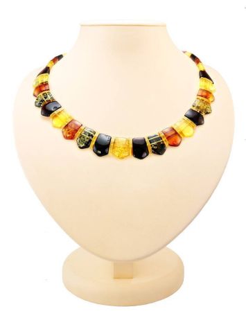 Multicolor Amber Necklace The Cleopatra, image 