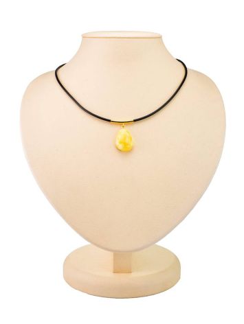 Boho Chic Style Natural Amber Pendant, Length: 42, image 