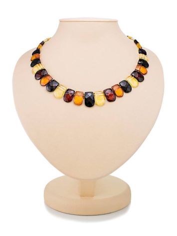 Multicolor Faceted Amber Necklace The Cleopatra, image 