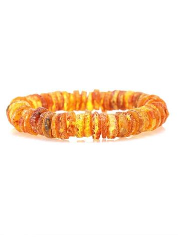 Hummer Cut Amber Elastic Beaded Bracelet, image , picture 4
