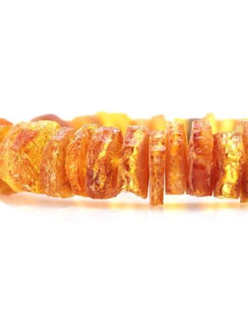 Hummer Cut Amber Elastic Beaded Bracelet, image , picture 2