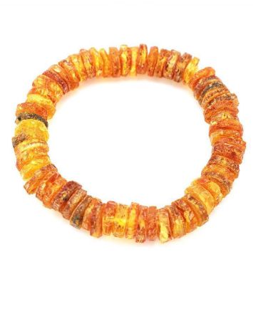 Hummer Cut Amber Elastic Beaded Bracelet, image , picture 3