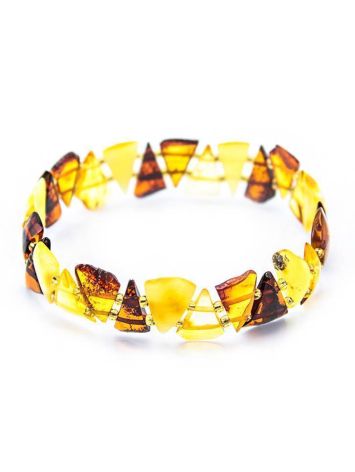 Multicolor Amber Elastic Bracelet, image , picture 2