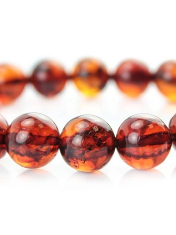 Cognac Amber Beaded Bracelet, image , picture 2