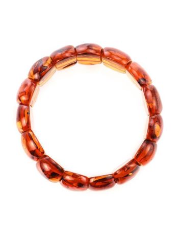 Cognac Amber Elastic Bracelet, image , picture 3
