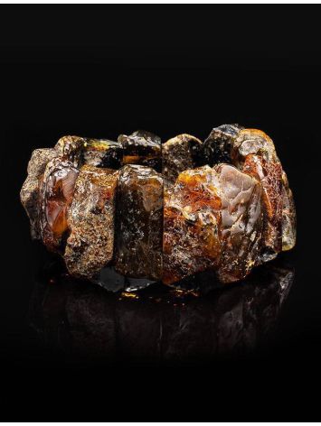 Raw Amber Flat Beaded Bracelet The Volcano, image , picture 2